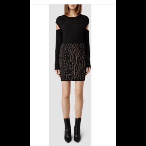 NWT ALL SAINTS hand embellished skirt size 4 - Picture 1 of 6